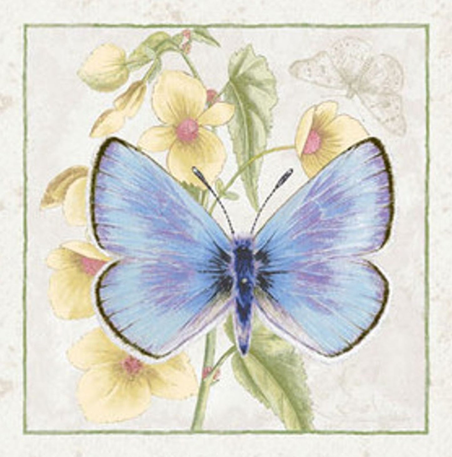 Henry Glass Fluttering Florals Quilt Blocks Panel Cotton Fabric