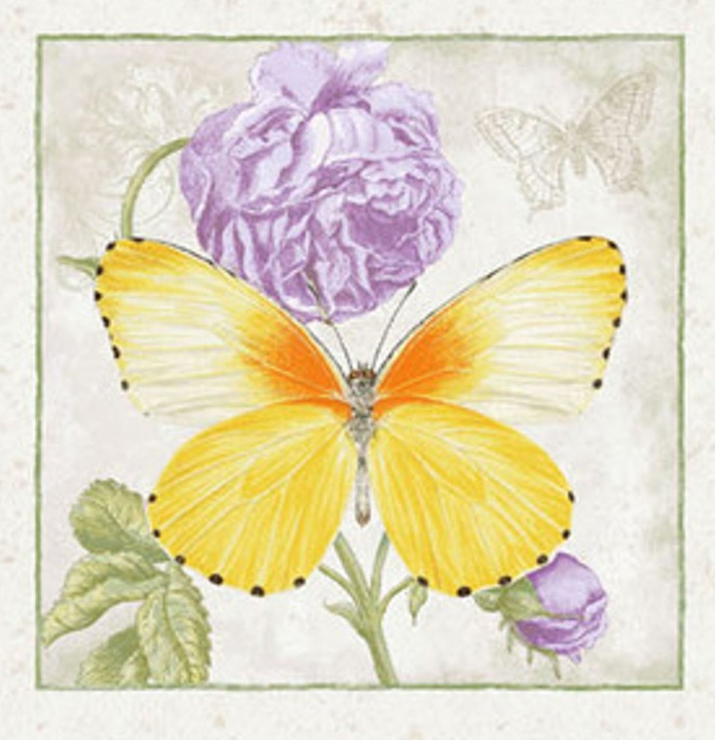 Henry Glass Fluttering Florals Quilt Blocks Panel Cotton Fabric
