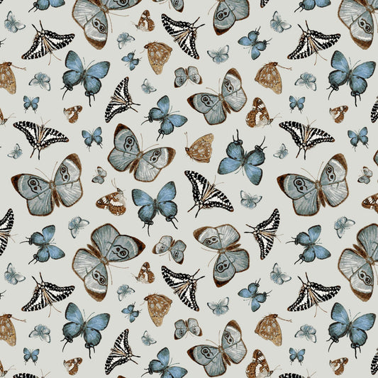 Henry Glass Whimsical Woods Tossed Butterflies Quilting Cotton Fabric