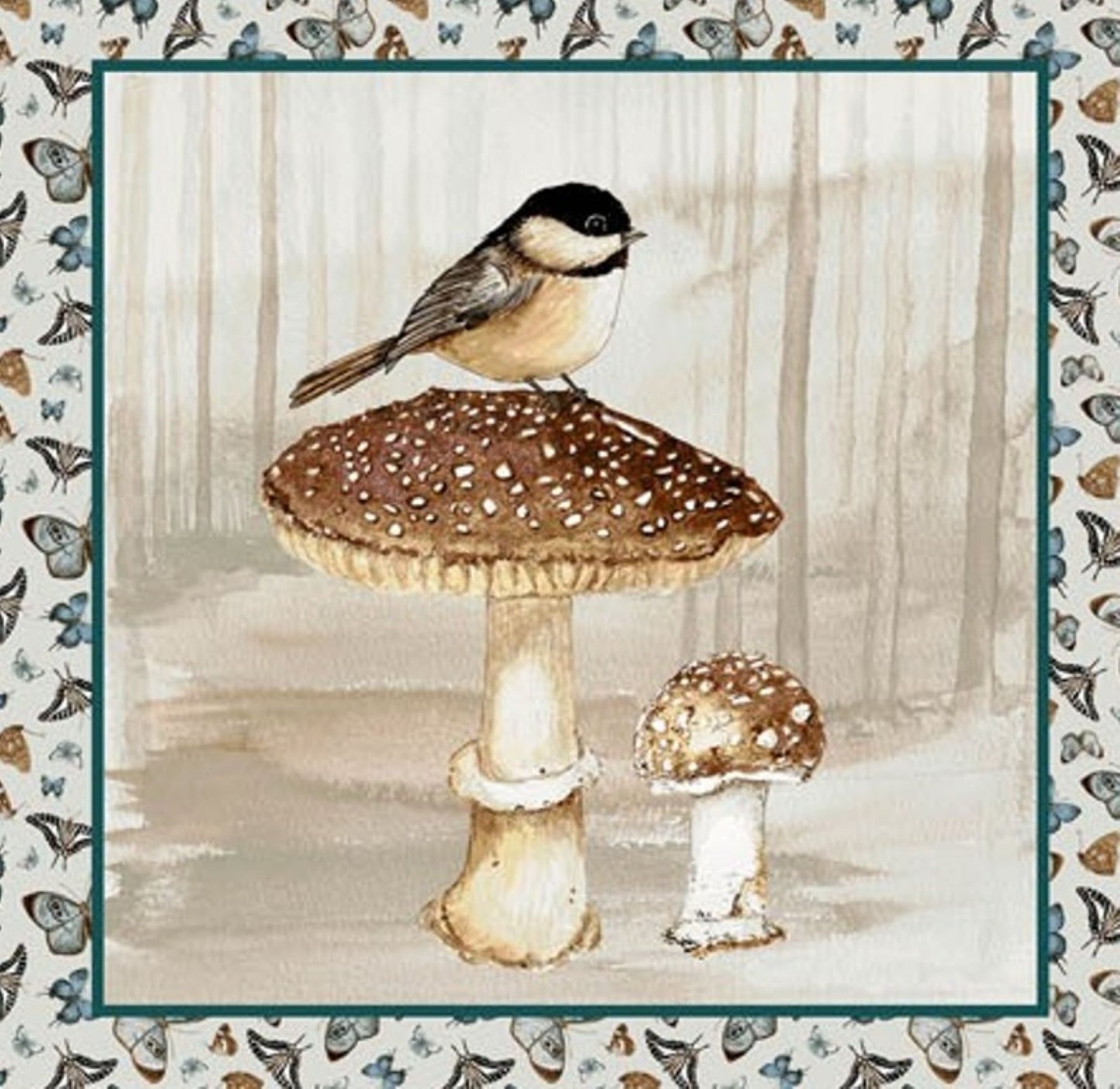 Henry Glass Whimsical Woods Quilting Blocks Panel Cotton Fabric