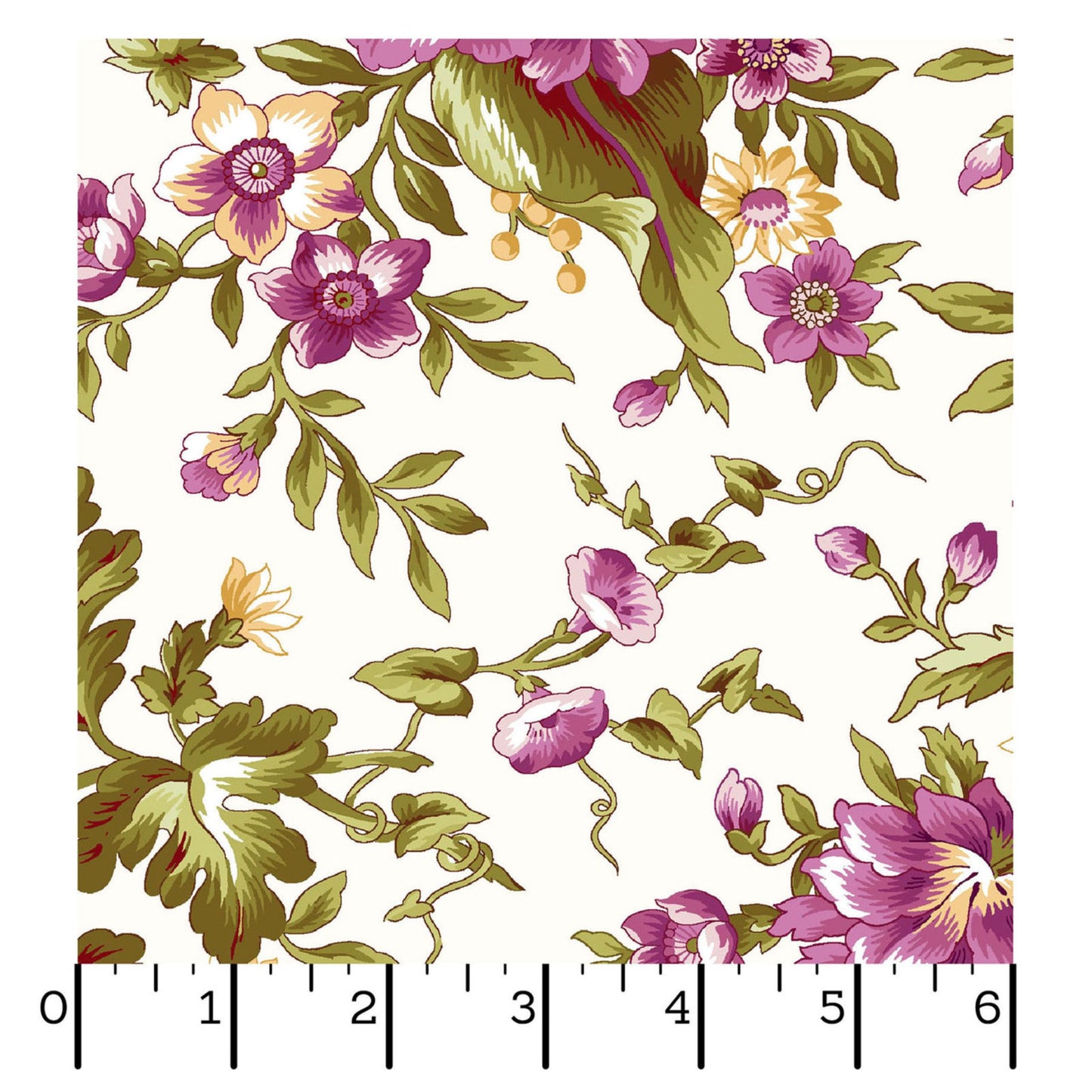 Maywood Studios Veranda Focal Floral Cream Quilting Cotton Fabric