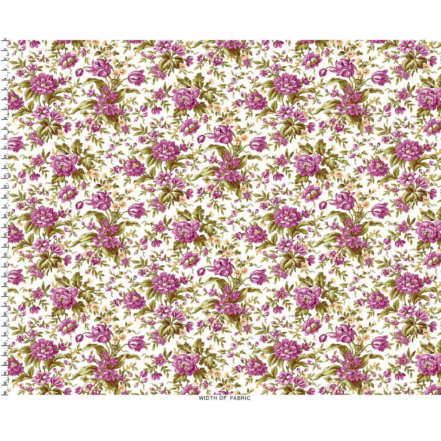 Maywood Studios Veranda Focal Floral Cream Quilting Cotton Fabric
