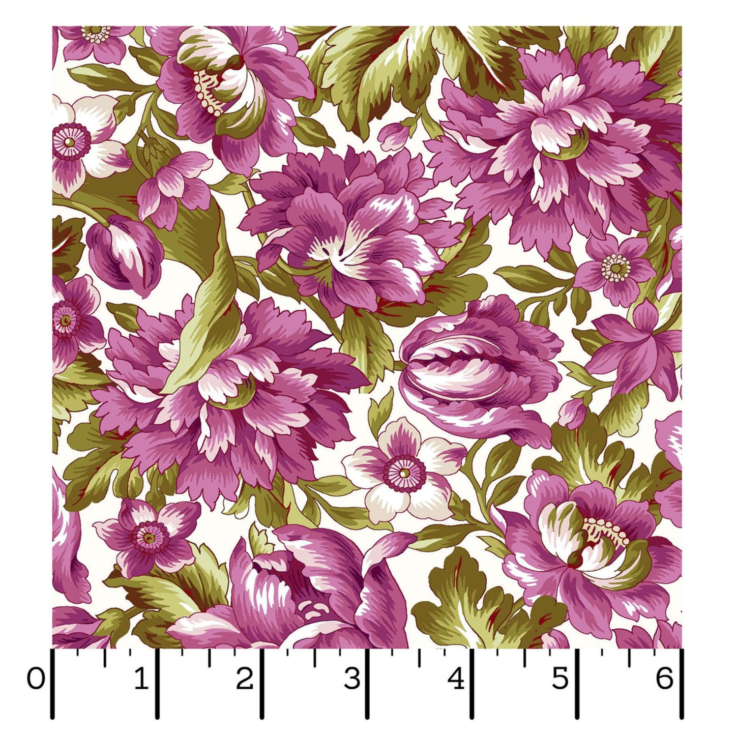 Maywood Studios Veranda Packed Floral Cream Quilting Cotton Fabric