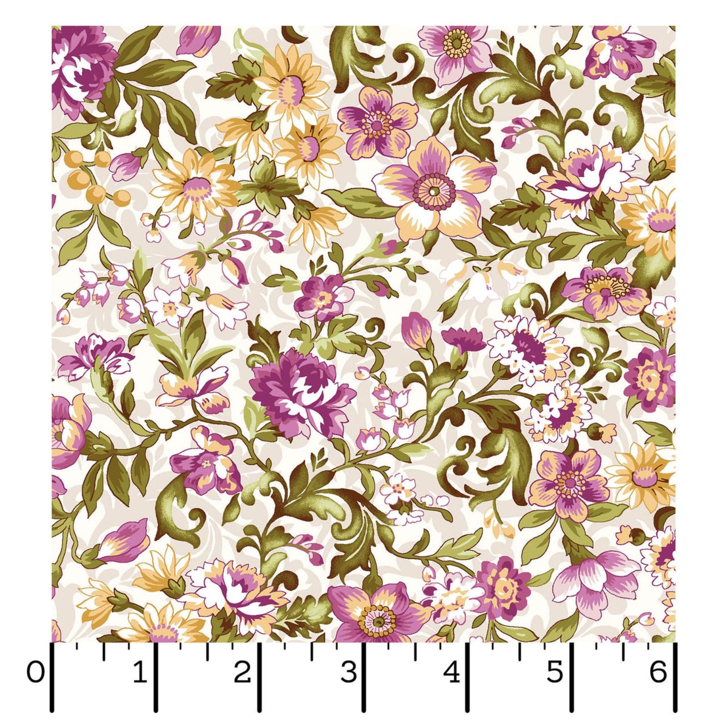 Maywood Studios Veranda Scroll and Vine Cream Premium Quilting Cotton Fabric