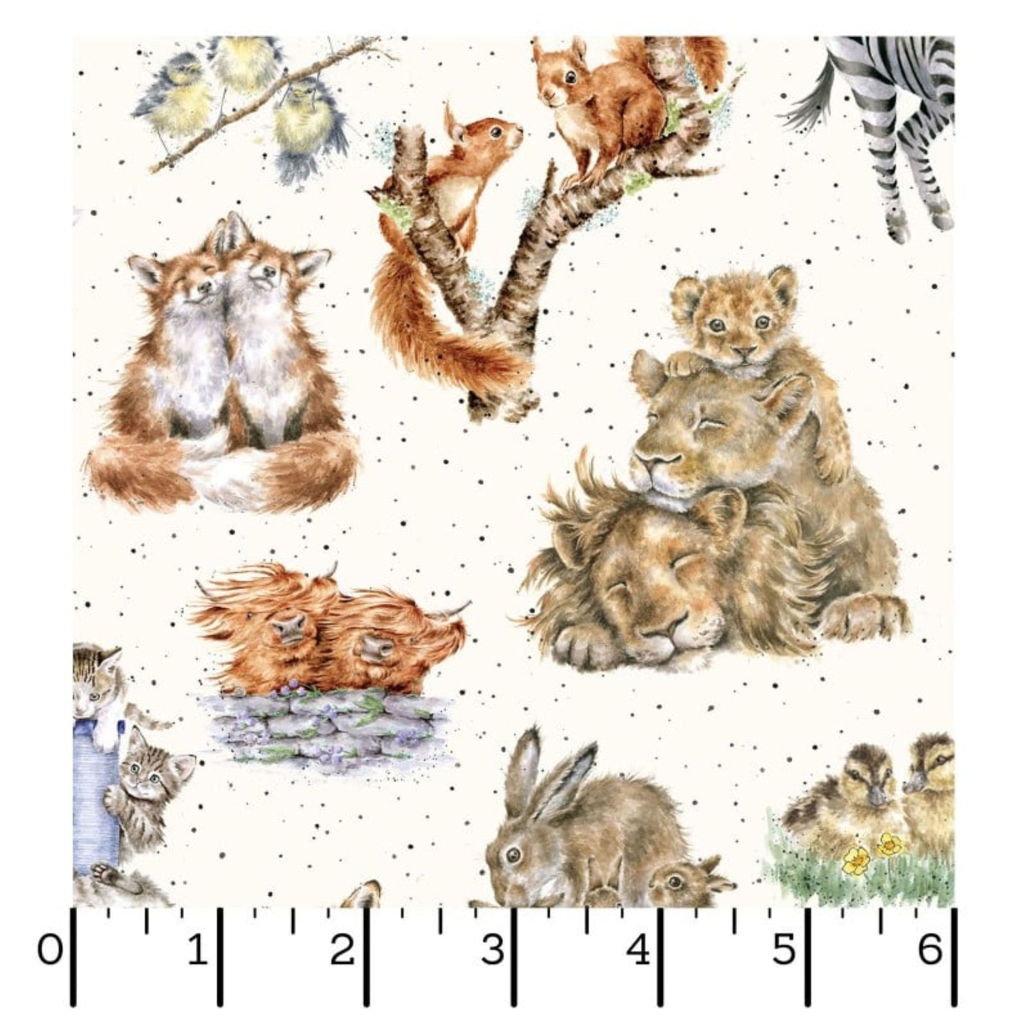 Together Is Better Packed Animals Fabric by the Yard | Maywood Studios