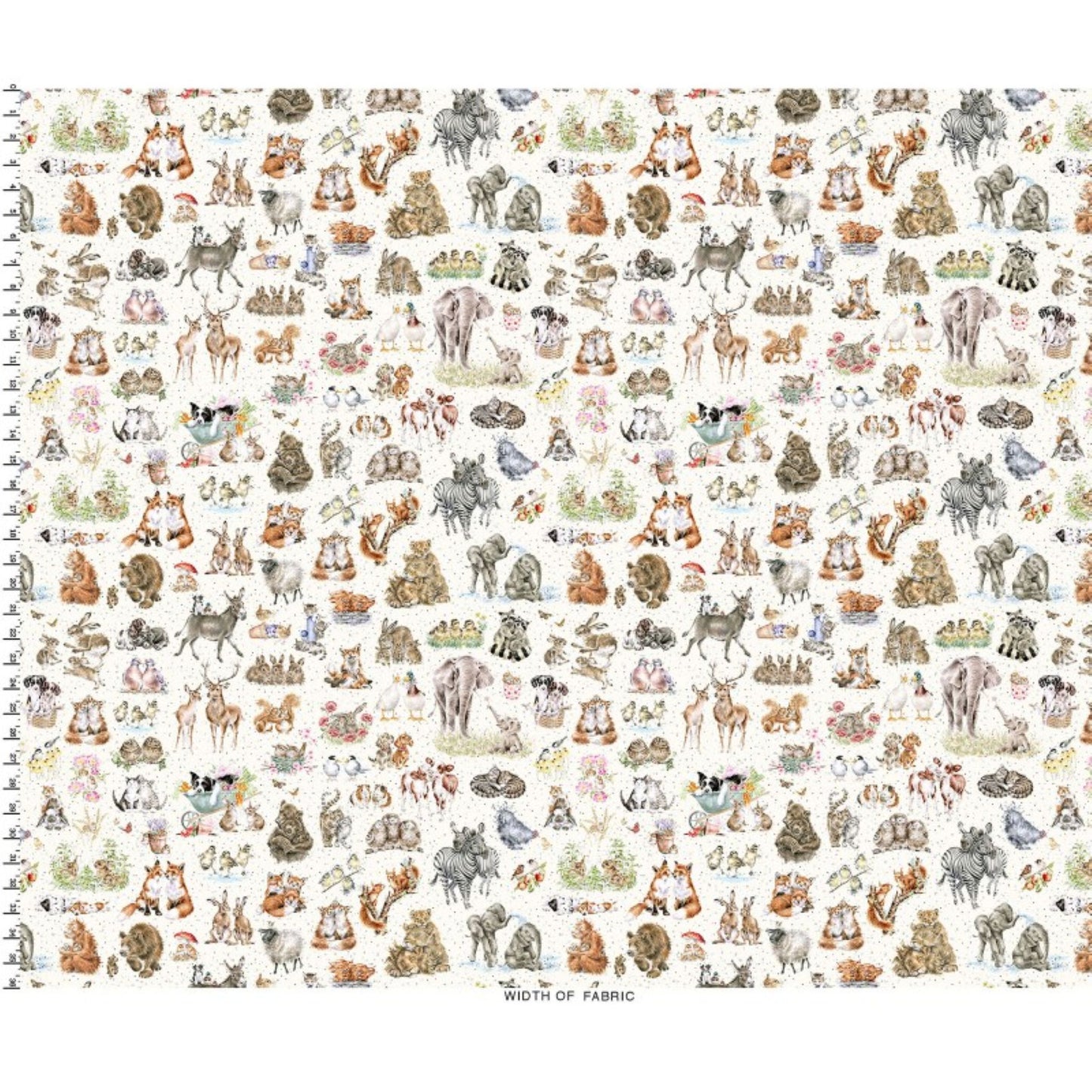 Together Is Better Packed Animals Fabric by the Yard | Maywood Studios