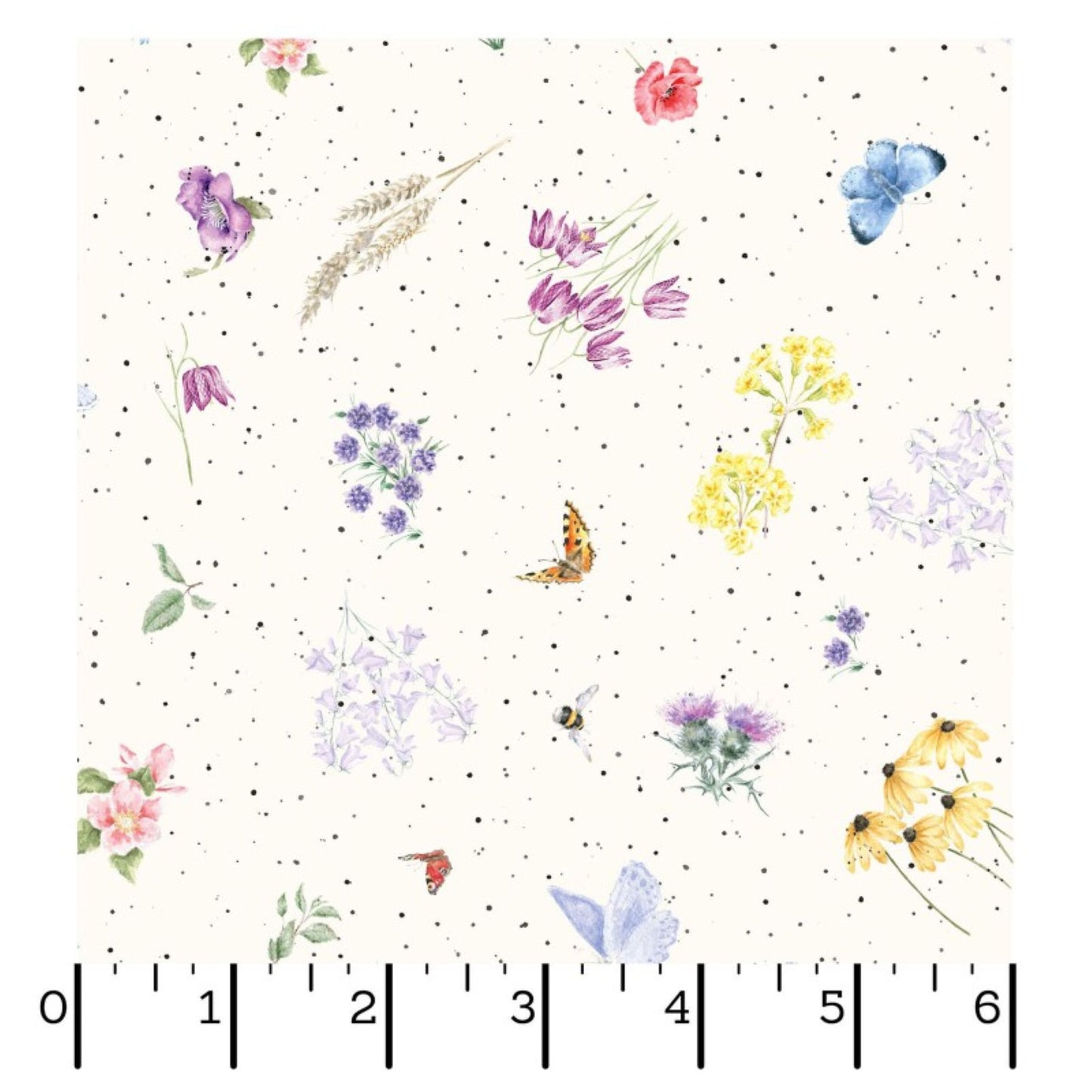 Together Is Better Flowers and Butterflies Fabric by the Yard | Maywood Studios