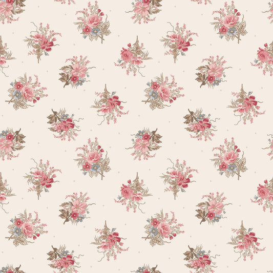 Meadow Blush Small Bouquet Fabric by the Yard | Maywood Studios Floral Cotton