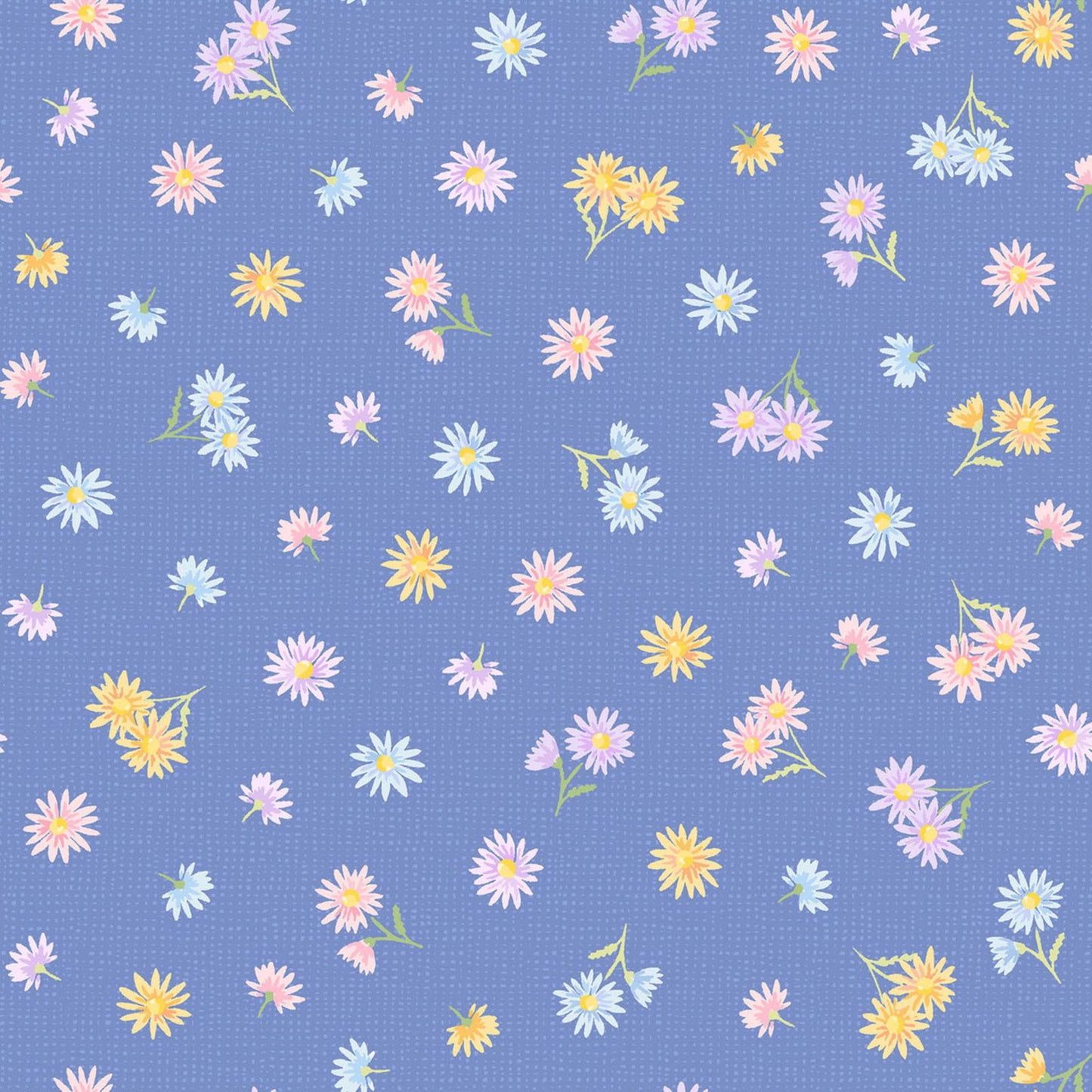 Maywood Gathering Sun Tossed Floral Blue Quilting Cotton Fabric