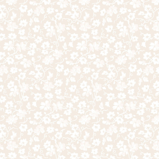 Maywood Studio La Fleur Flannel Packed Ditsy – Cream | 100% Cotton Flannel Fabric | Quilting, Sewing & Cozy Projects