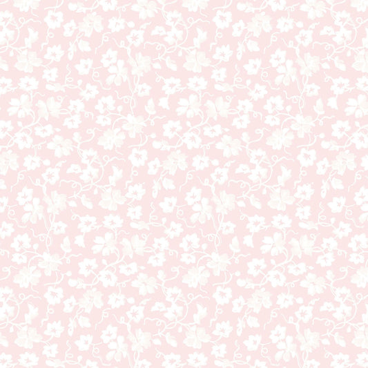 Maywood Studio La Fleur Flannel – Packed Ditsy Pale Pink | 100% Cotton Flannel Blender Fabric
