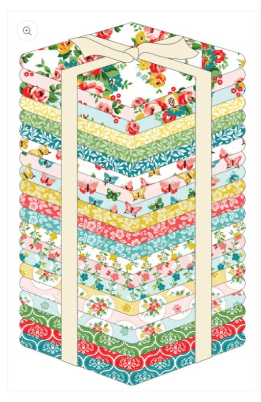 Matilda Precut Quilt Squares by Poppie Cotton | Vintage Floral 10” Fabric Squares