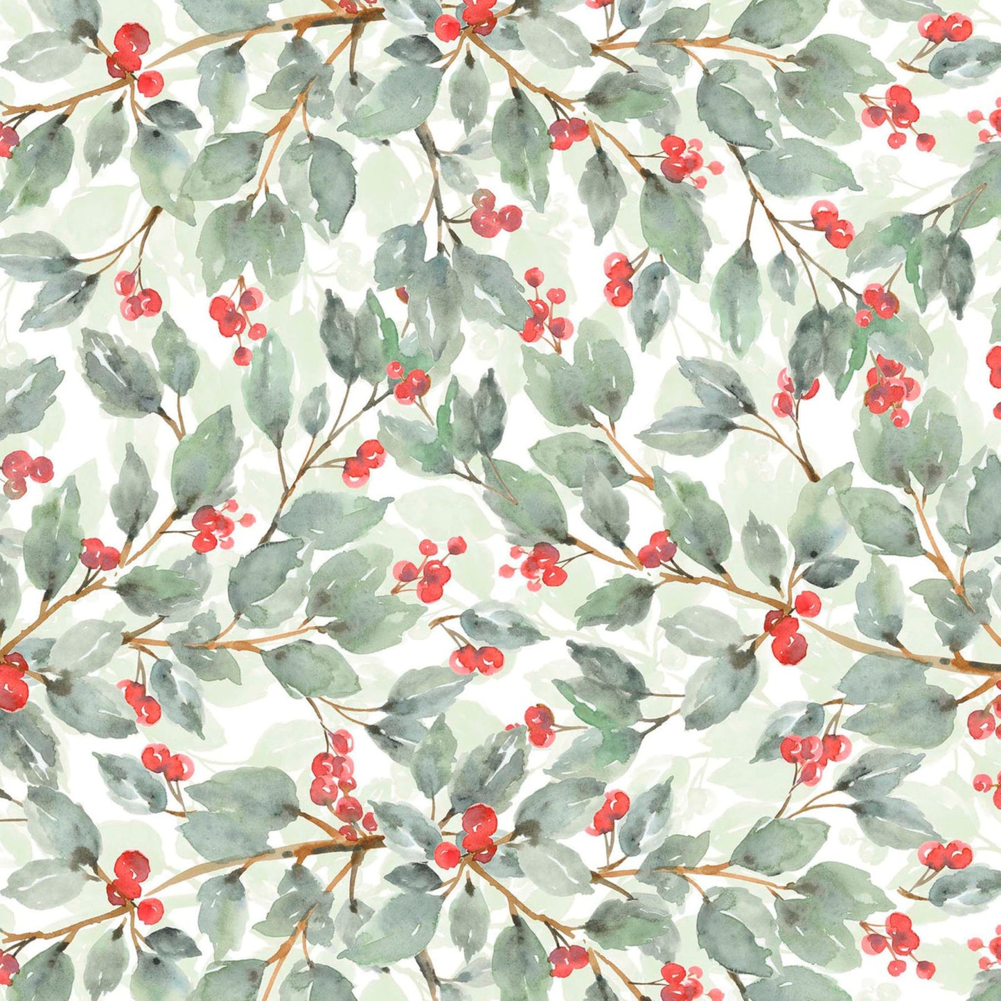 P&B Textiles Woodland Whispers Berry Vines Quilting Cotton Fabric