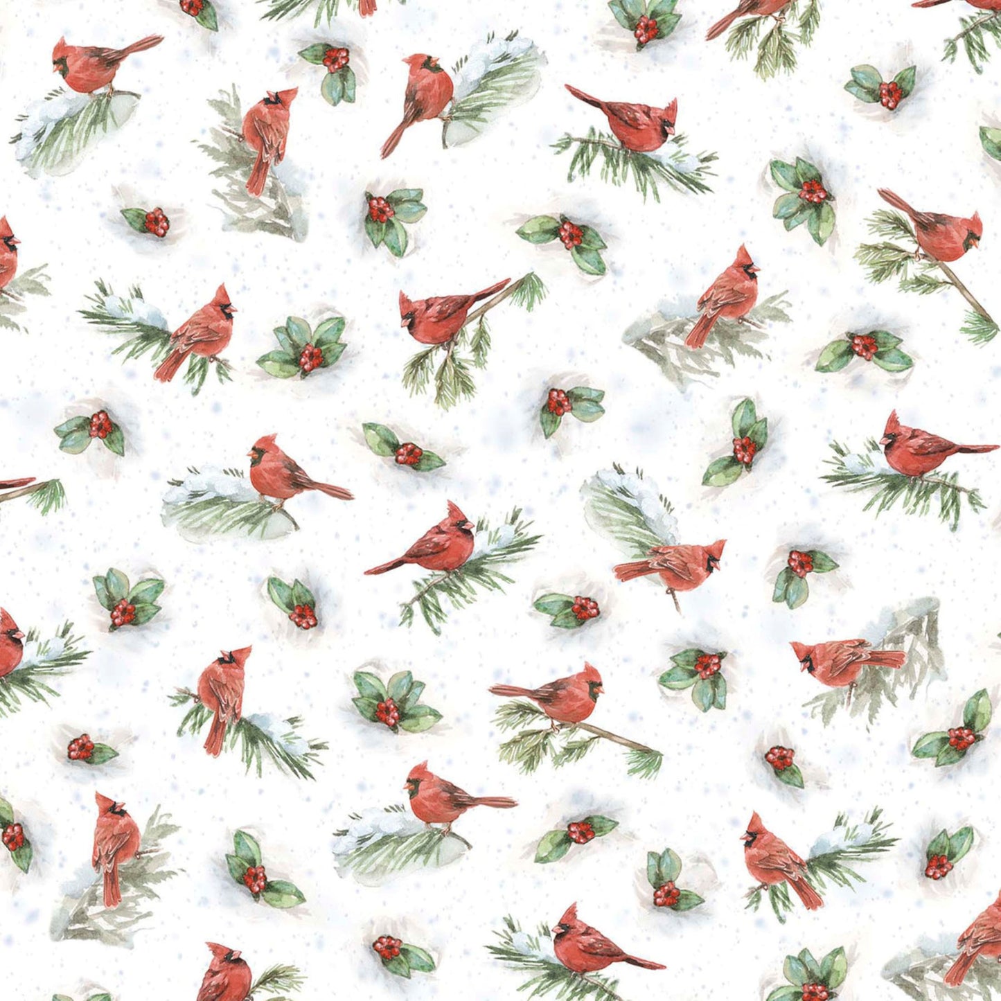 P&B Textiles Woodland Whispers Cardinal Allover Quilting Cotton