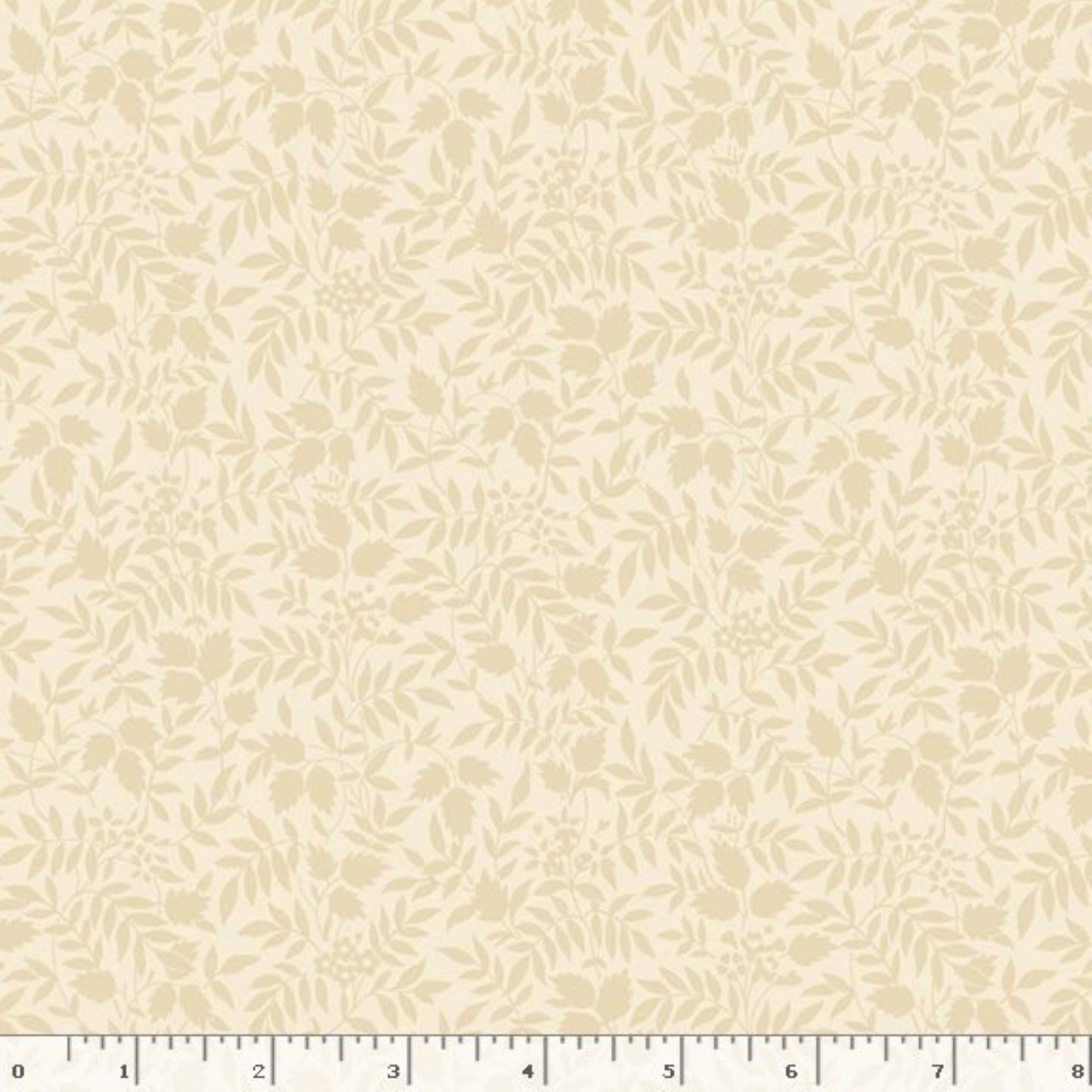 Botanical Journal Fabric by Smithsonian Institution for Marcus Fabrics – Cream Floral Silhouettes