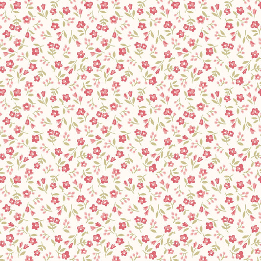 Studio E Fabrics Elizabeth Ditsy Floral Cotton Fabric – Pink Cottagecore Floral Print