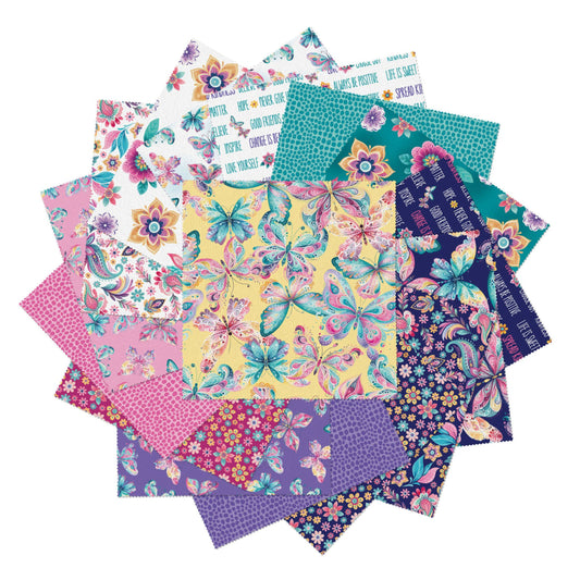 Benartex Faith and Grace 10" Precut Fabric Squares – 42 Piece Layer Cake