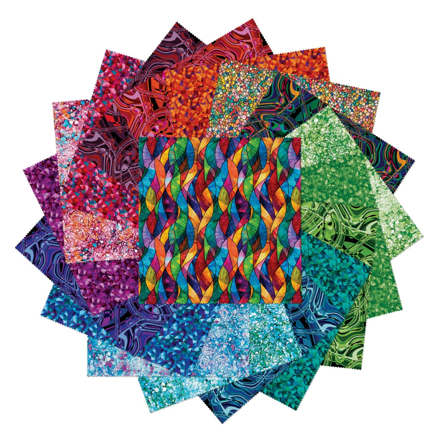 Benartex Illuminations 10" Precut Fabric Squares – 42 Piece Layer Cake