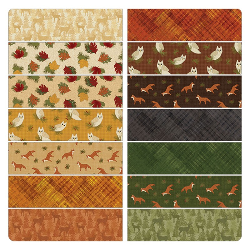 Benartex A Walk In The Woods 10” Fabric Squares Layer Cake Pack – Woodland Precut Quilt Fabric Bundle