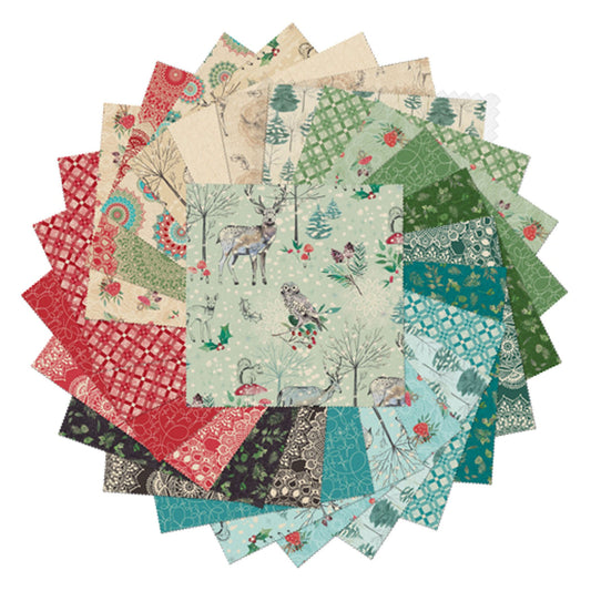 Winter Haven 10 Inch Precut Fabric Squares | Benartex Woodland Layer Cake Bundle