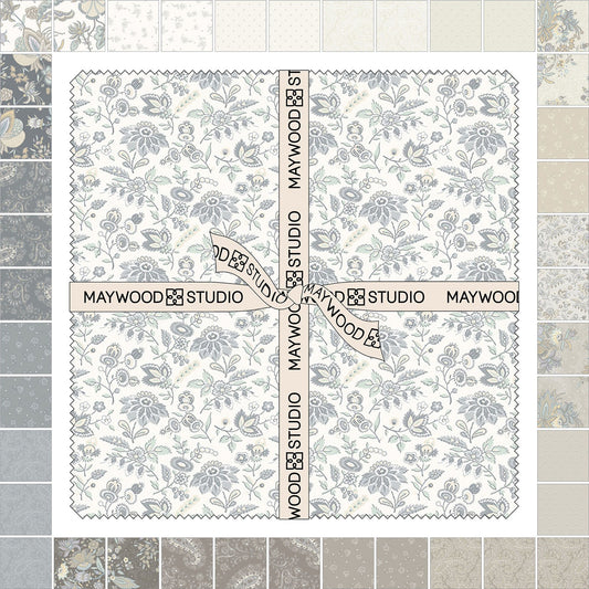 Maywood Daybreak Fabric Collection – 10” Precut Squares | 42 Piece Layer Cake | Paisley Cotton Quilting Fabric