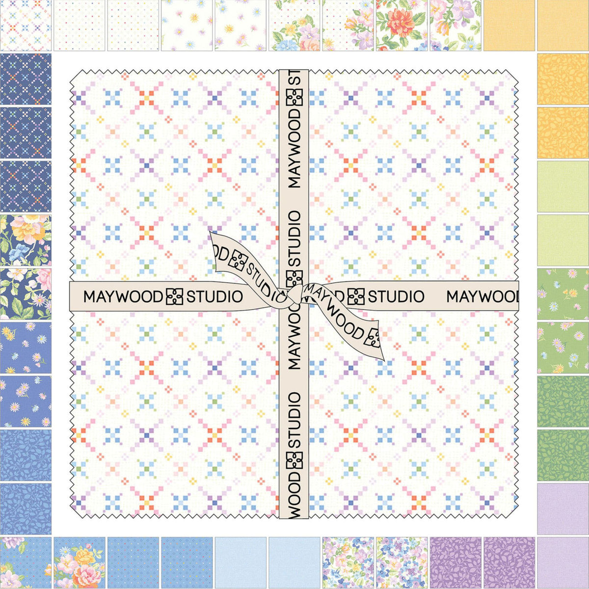 Maywood Studio Gathering Sun 10" Precut Squares – 42 Piece Fabric Pack