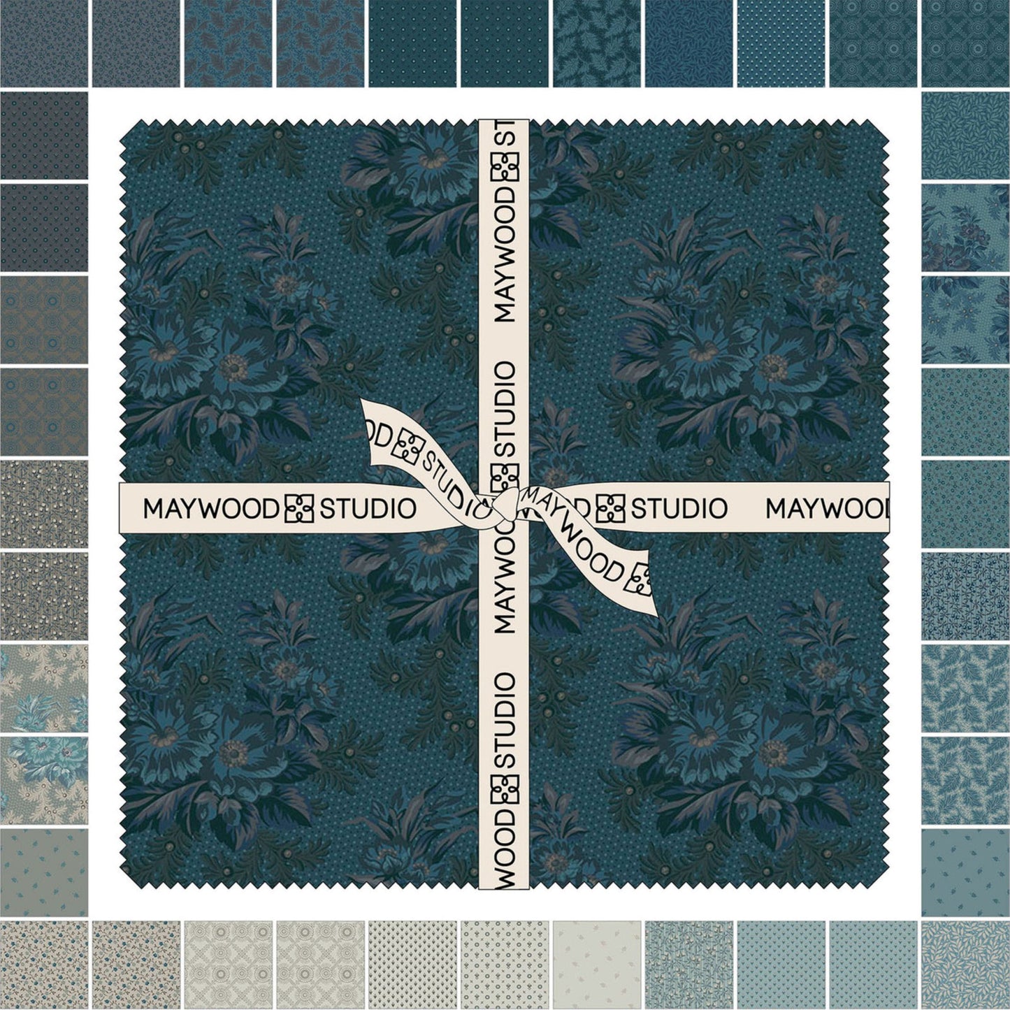 Maywood Midnight Bloom 10" Precut Squares – 42 Piece Layer Cake