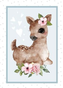 Baby Animal Fabric Panel by Michael Miller – Nursery Quilting Cotton, Safari Fabric