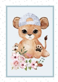 Baby Animal Fabric Panel by Michael Miller – Nursery Quilting Cotton, Safari Fabric