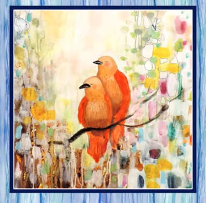 Tree Of Life Panel: 8-Block Quilt Fabric, 100% Cotton Fabric, 9.5-Inch Blocks.