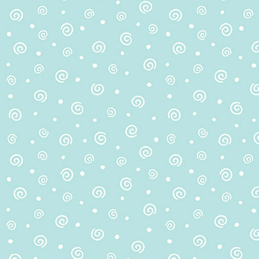 Twinkle Comfort Flannel by Benartex – Mint Green with White Swirls, 100% Cotton, 45" Wide