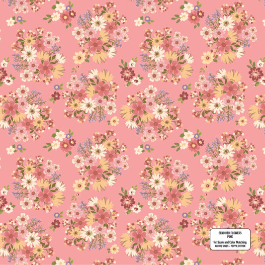 Send Her Flowers - Poppie Cotton Nature Sings Collection | Soft Pink