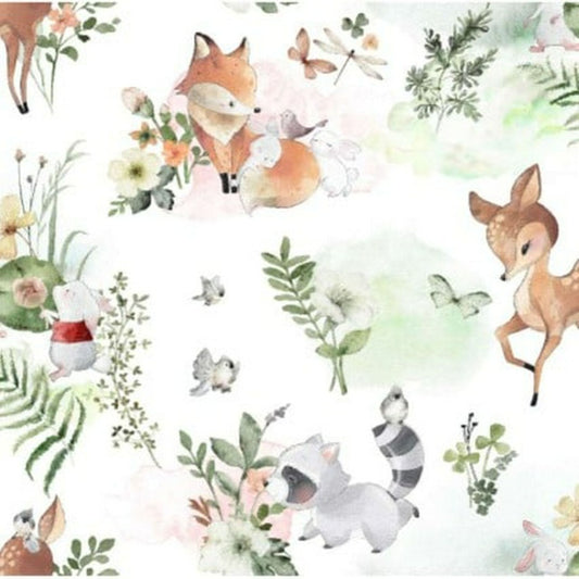 Woodland Nursery Flannel Fabric , Nature Baby by Springs Creative