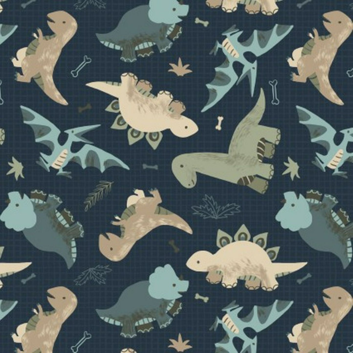 Dinosaur Flannel Fabric by David Textiles