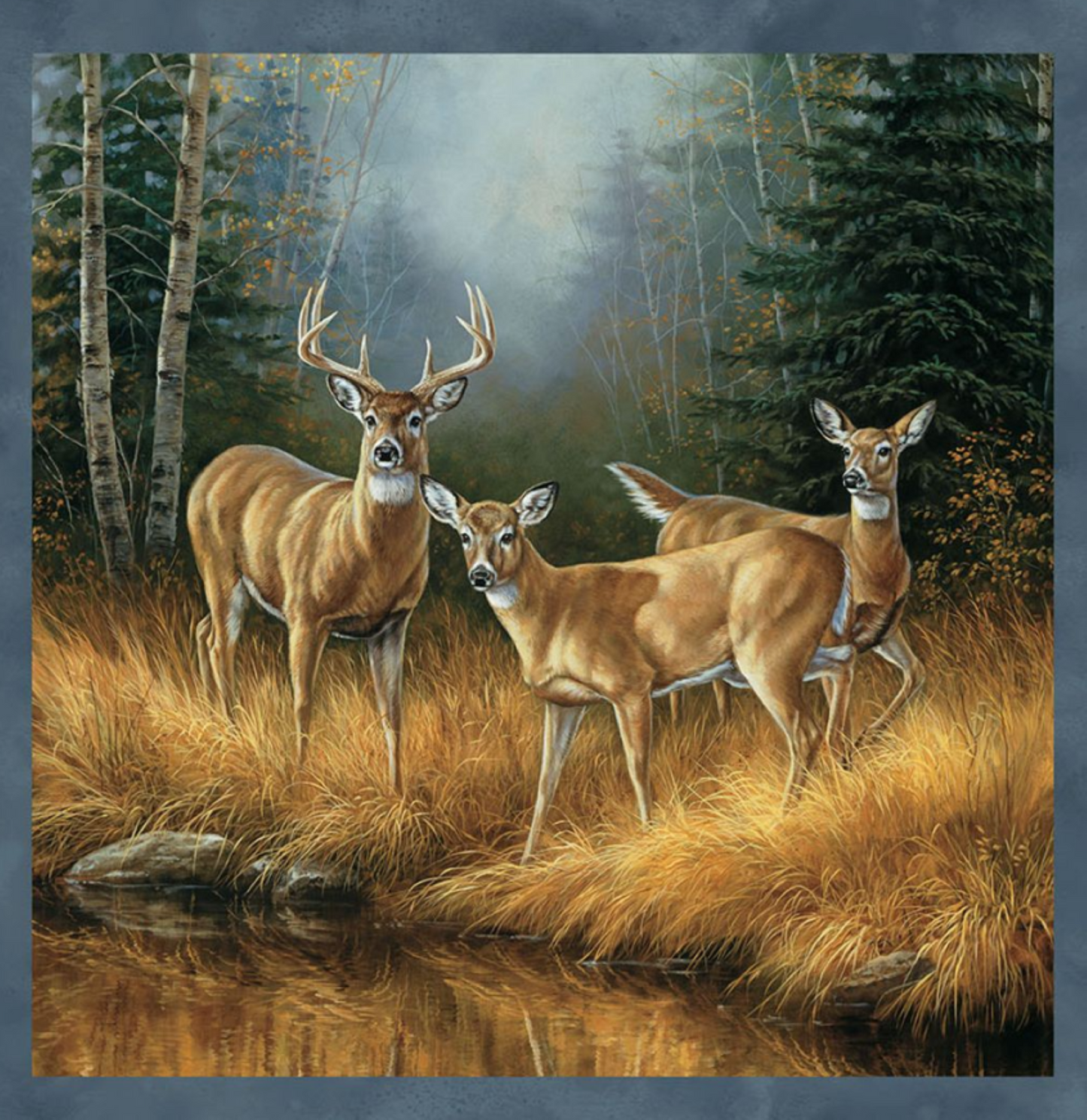 Northcott Naturescapes Deer Blocks Premium Quilting Cotton Fabric