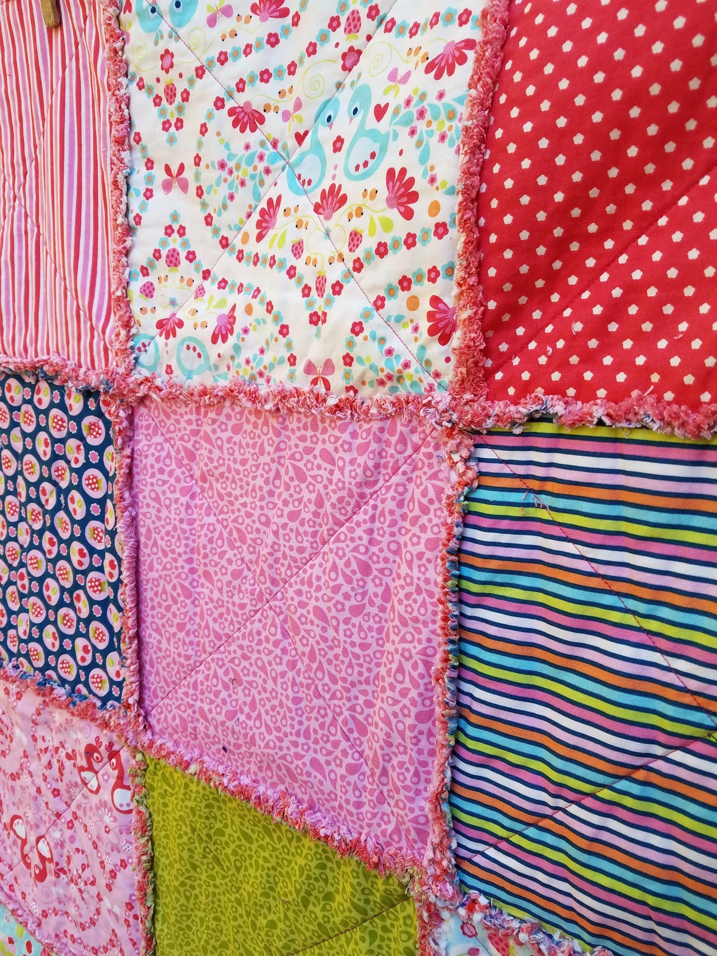 Girl's Rag Quilt Throw