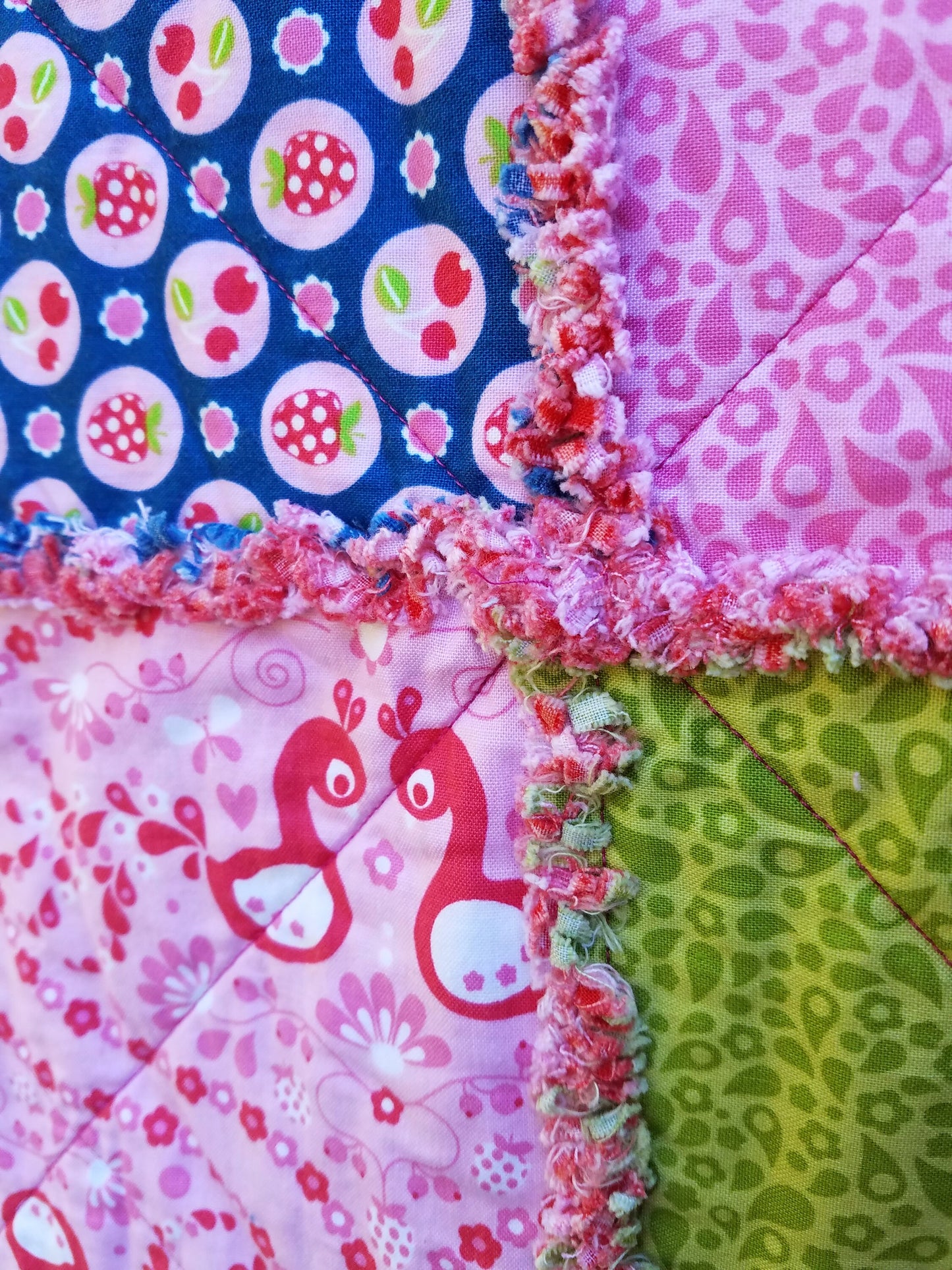 Girl's Rag Quilt Throw