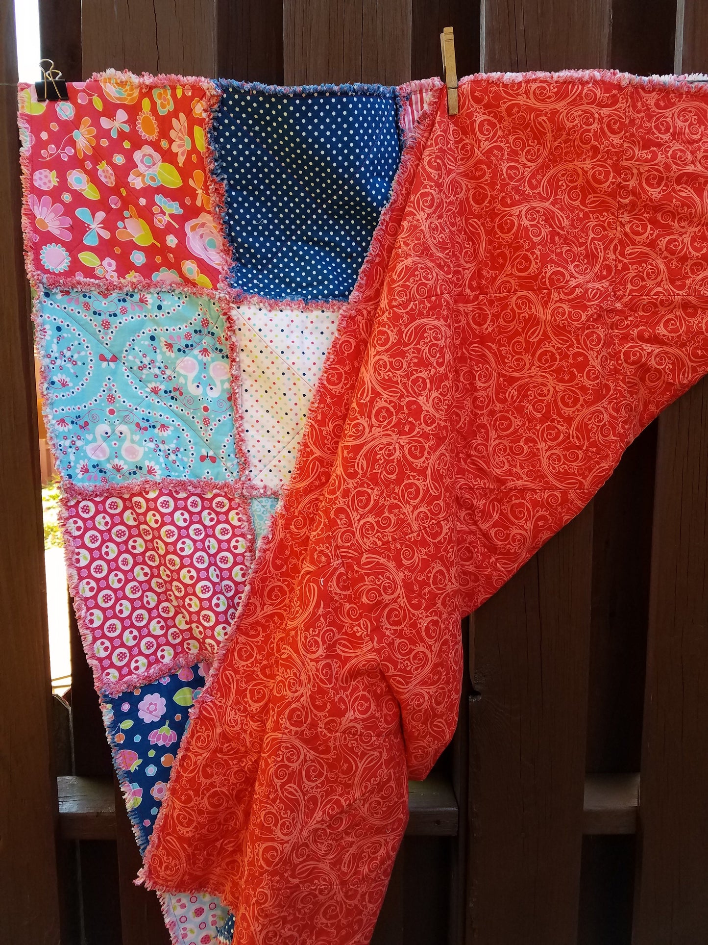 Girl's Rag Quilt Throw