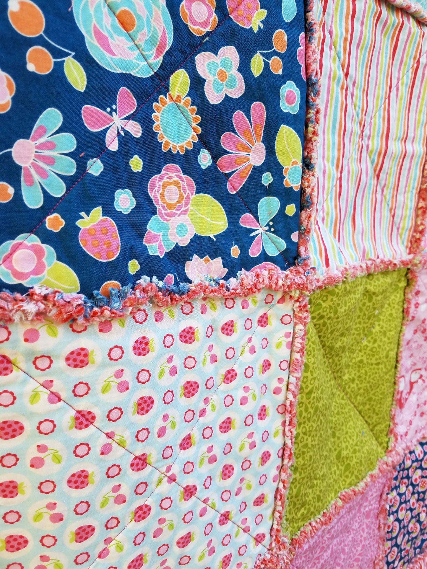 Girl's Rag Quilt Throw