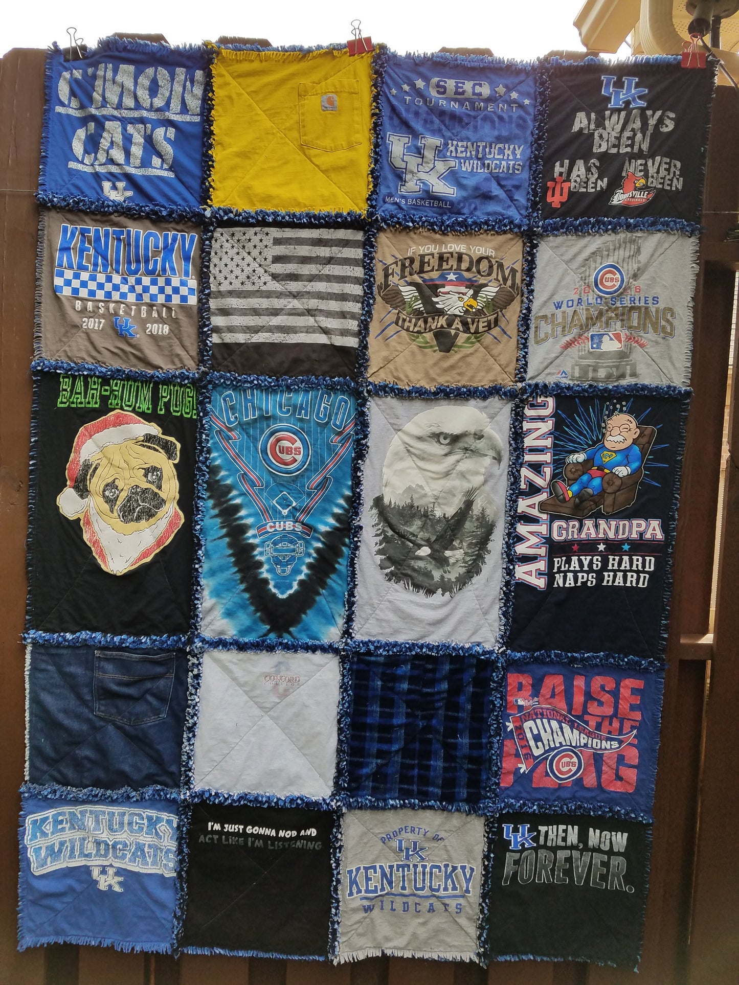 Custom T-Shirt Rag Quilt - Memory Keepsake Made to Order
