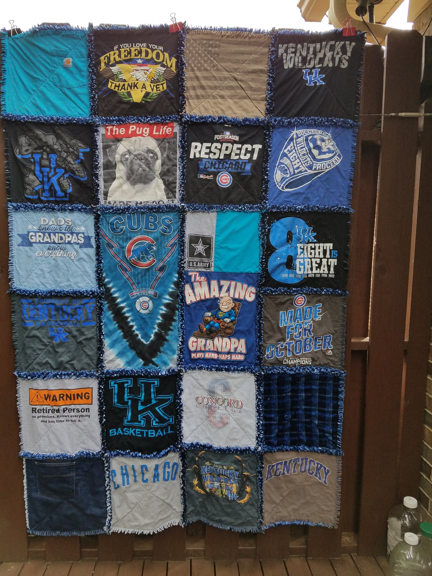 Custom T-Shirt Rag Quilt - Memory Keepsake Made to Order