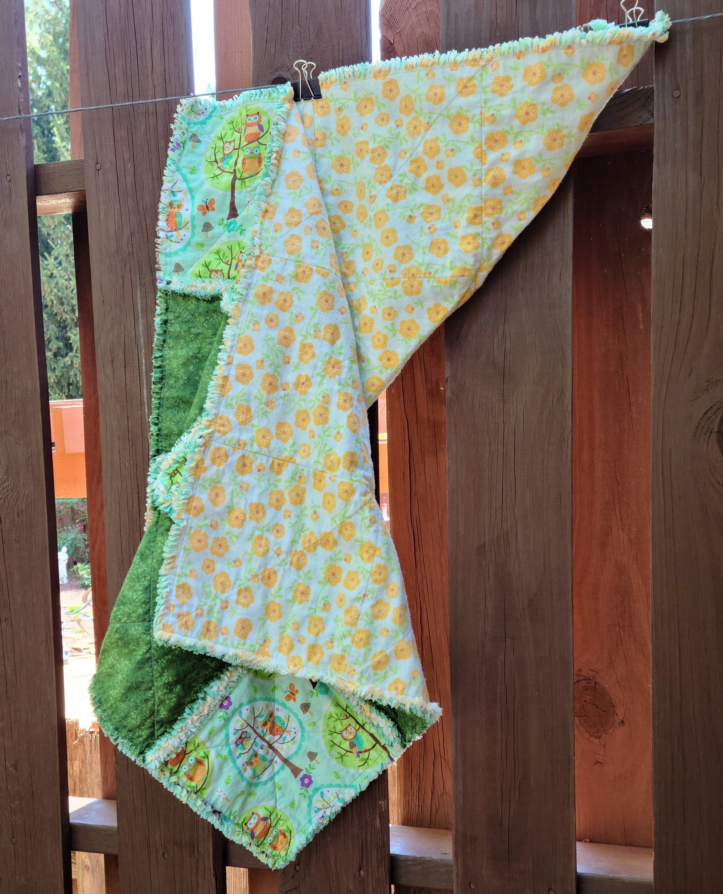 Woodland nursery rag quilt