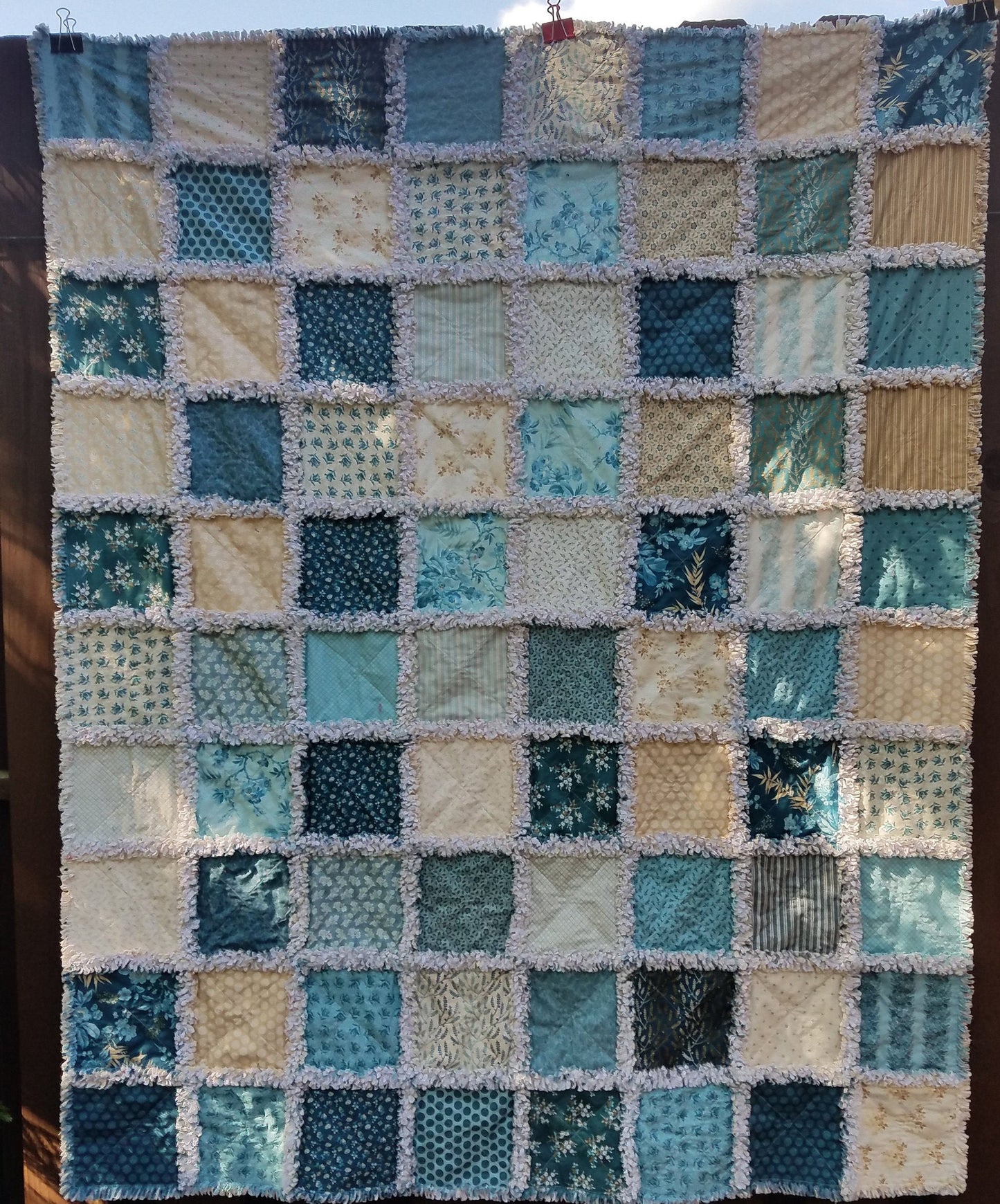 Custom Rag Quilt Comforter: Cotton Flannel Bedspread, Made to Order