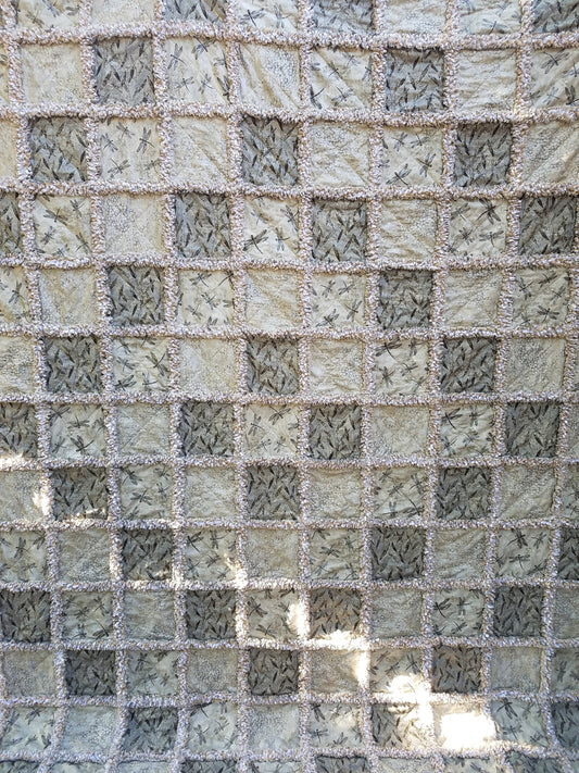 Custom Rag Quilt Comforter: Cotton Flannel Bedspread, Made to Order