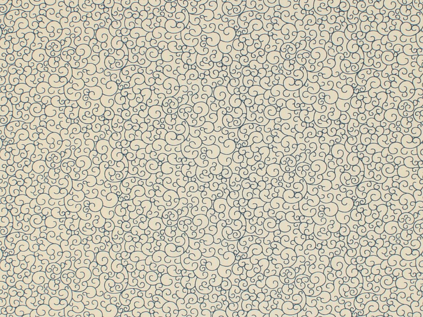 Vintage Style Blue Swirl Cotton Fabric