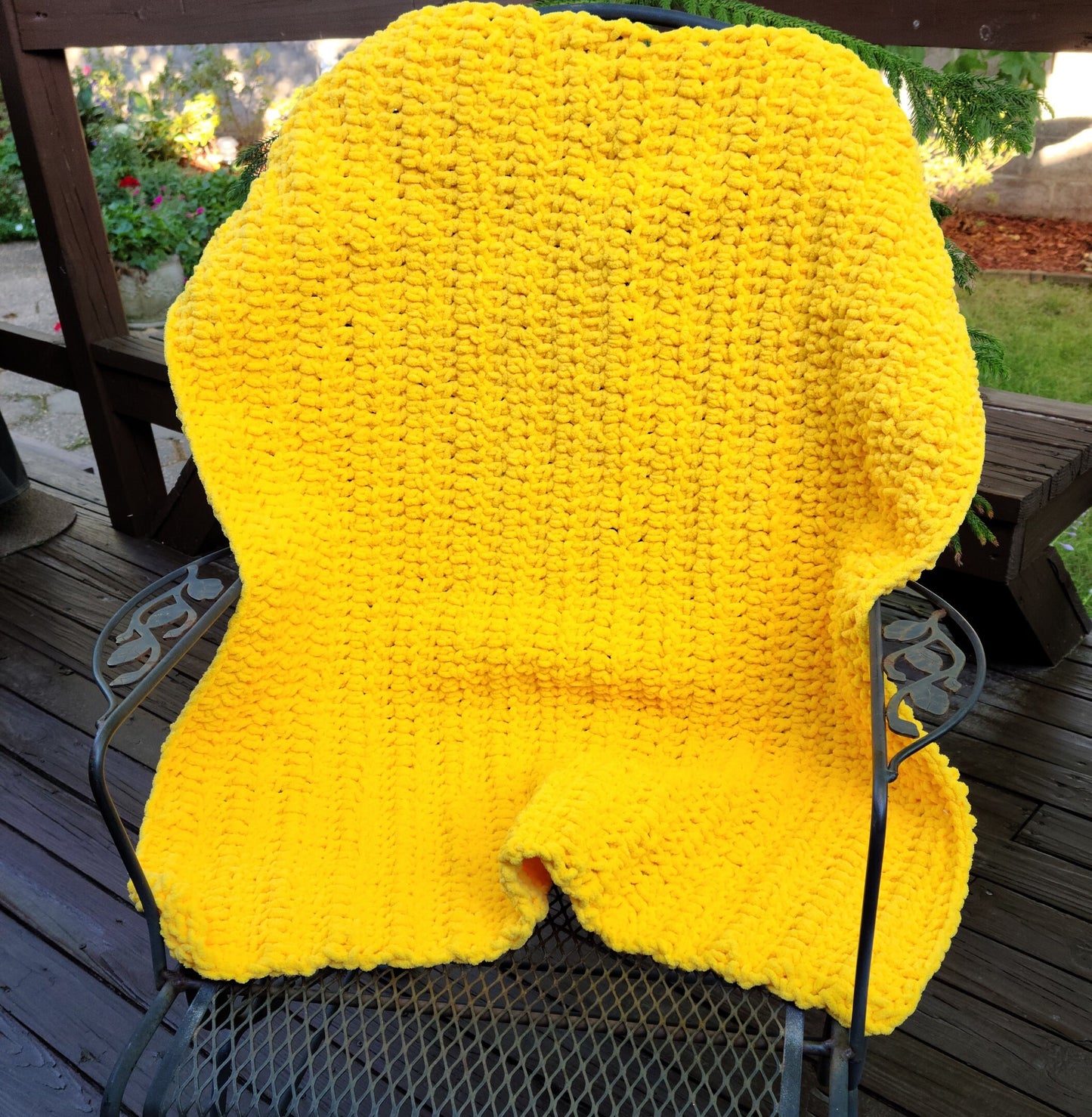 Yellow Crochet Baby Blanket