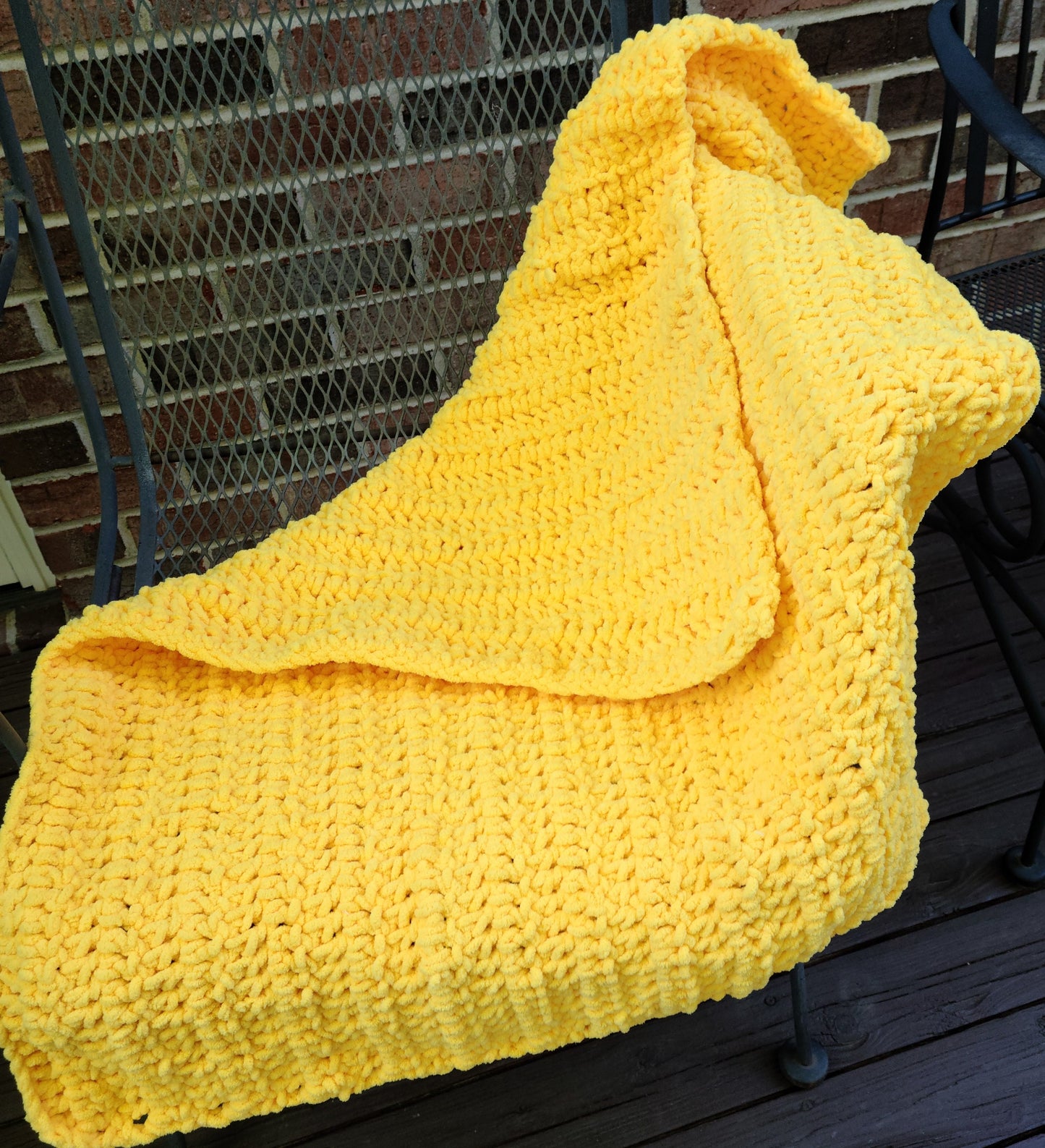 Yellow Crochet Baby Blanket