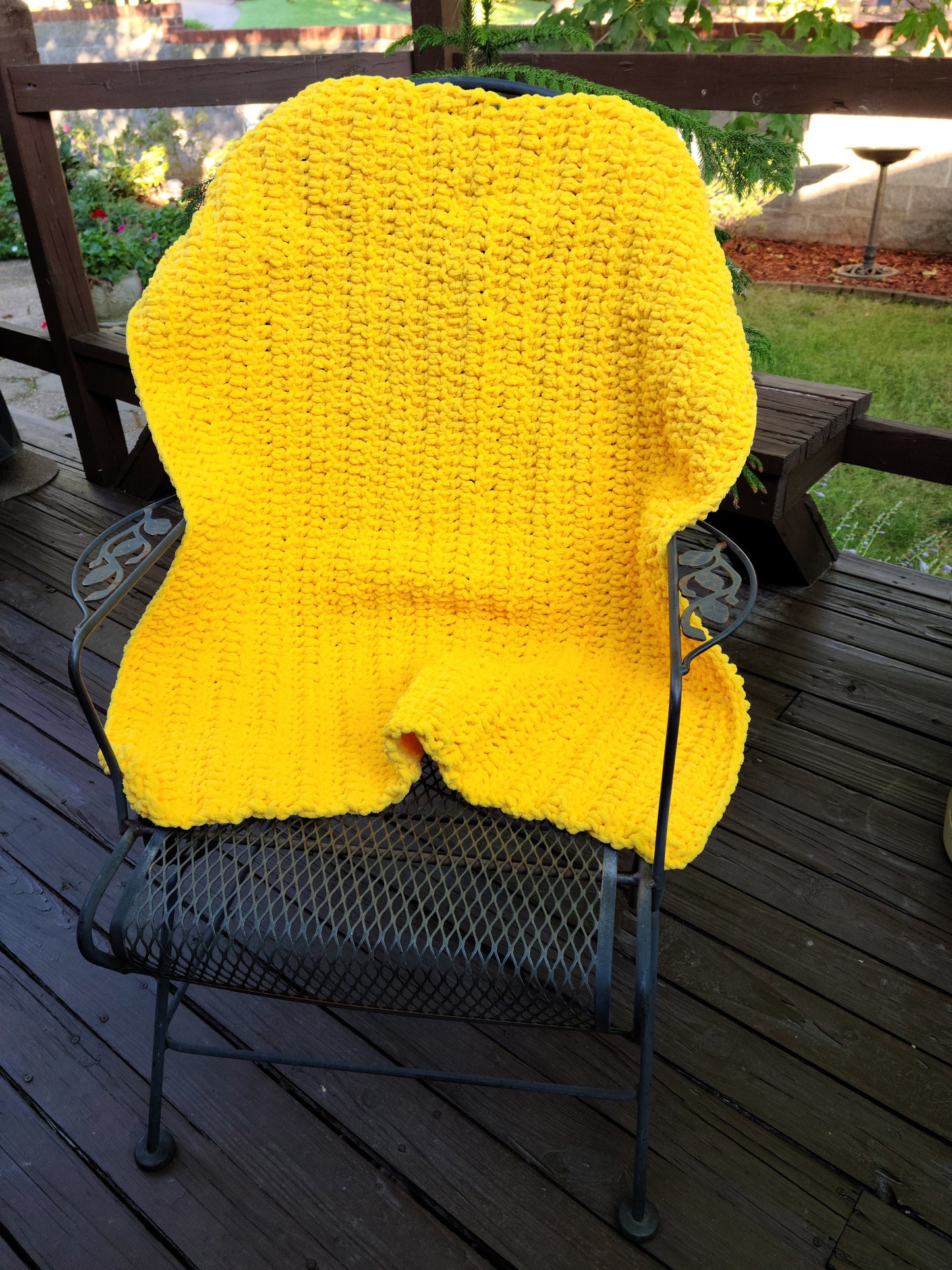 Yellow Crochet Baby Blanket