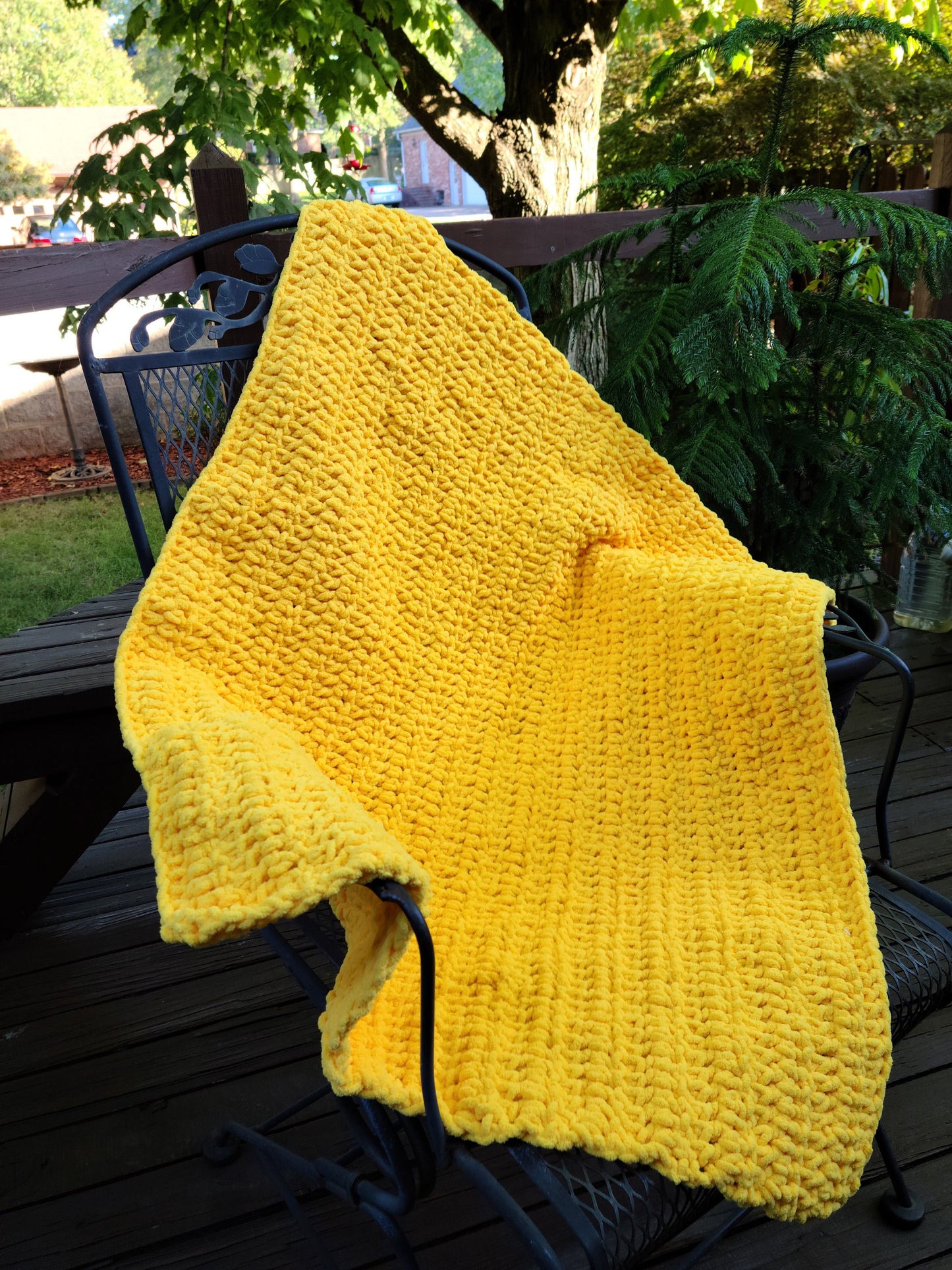 Yellow Crochet Baby Blanket