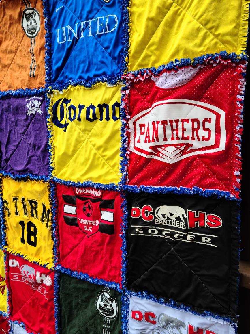 Custom T-Shirt Rag Quilt - Memory Keepsake Made to Order